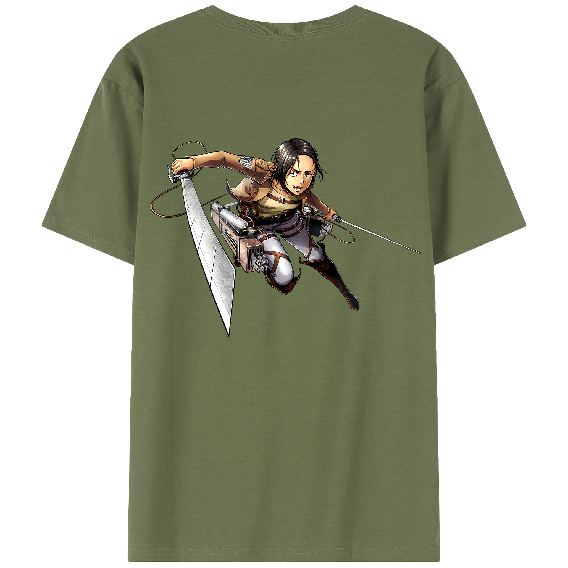 （画像用） 進撃の巨人 Attack on Titan 綿100％半袖Tシャツ（背面プリント）